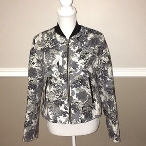 Zara printed leaf jacket